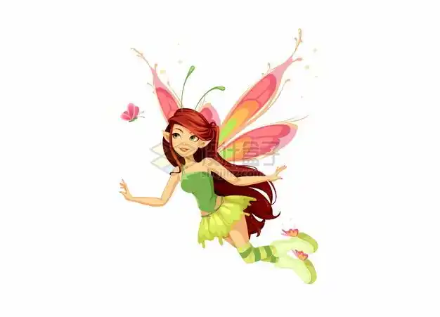 长翅膀的美丽花仙子小仙女精灵297522png图片素材