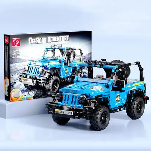 拼装积木吉普车玩具男孩高难度奔驰拼图汽车跑车建构