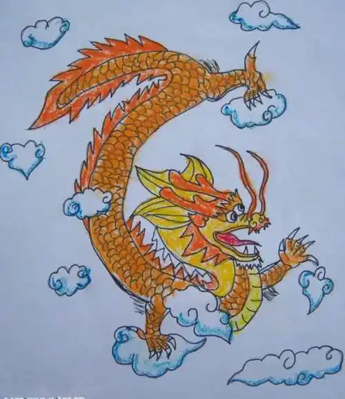 龙怎么画简笔画如下先画龙的头部,龙的眼睛须子