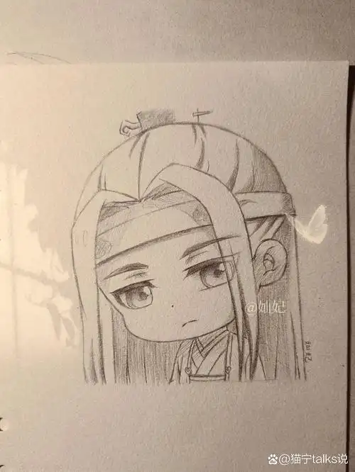 《魔道祖师q》蓝忘机/蓝湛(过程图)