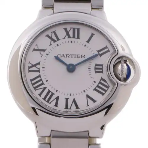 [9.5新]卡地亚cartier女士蓝气球系列石英腕表w69010z4已使用