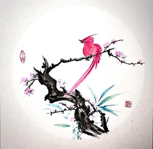 国画小品共贺仙寿重阳节