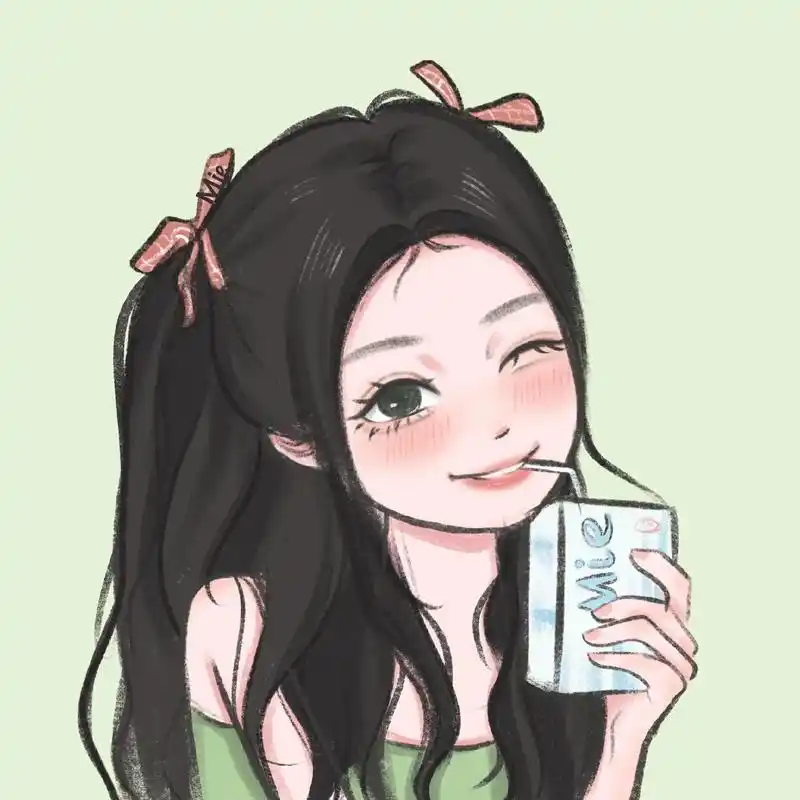 头像分享夏日抹茶来啦水印