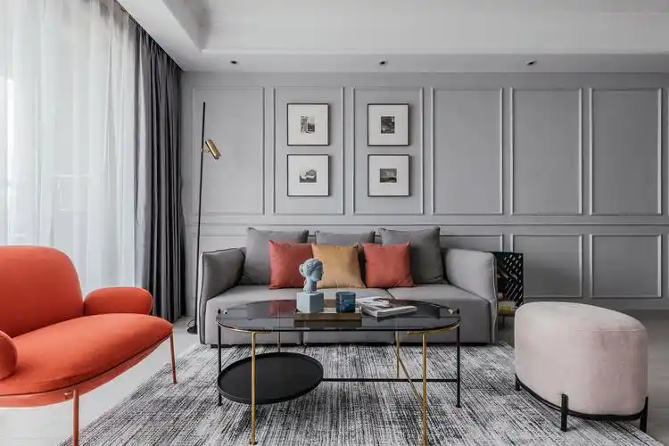 漳州装修设计康格斯花园135平方米三居轻奢北欧风格室内家装案例效果