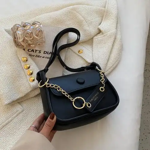 流行法国小众包包冬季2022新款时尚女包斜挎包手提简约链条单肩包