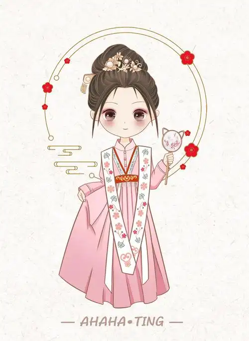 q版汉服小可爱|插画|创作习作|ahaha_婷 - 原创作品 - 站酷 (zcool)