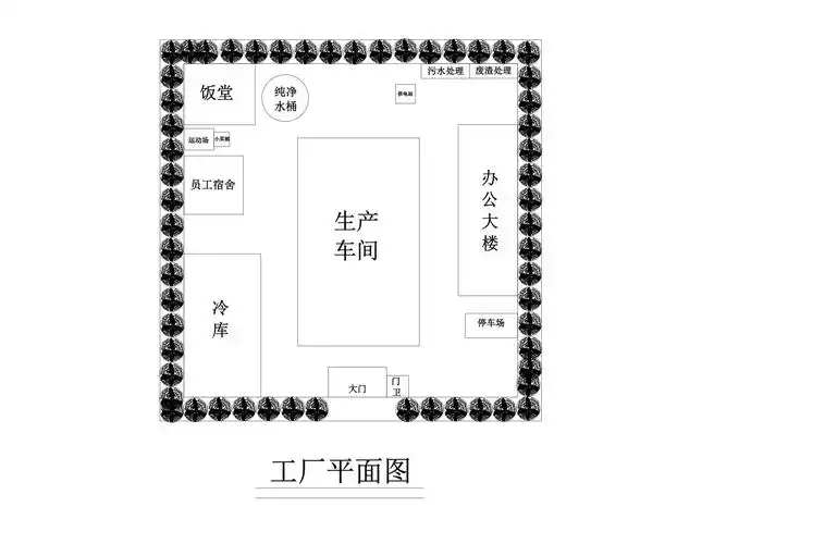 某6000吨年产浓缩柚汁生产线的设计工厂平面图