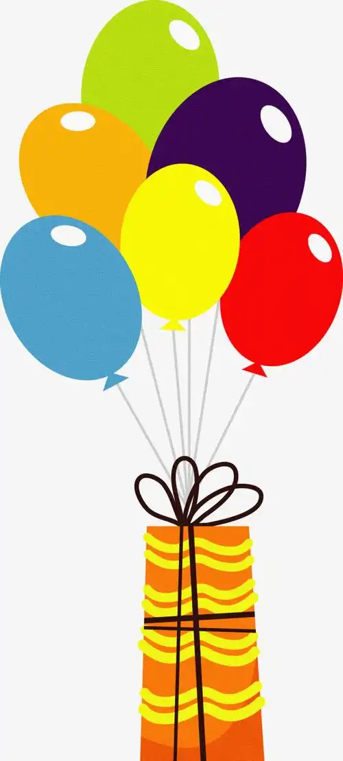 卡通多彩色气球