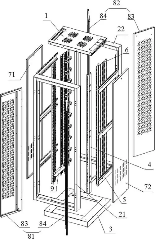 cn207820379u_一种可拆卸式的网络机柜有效