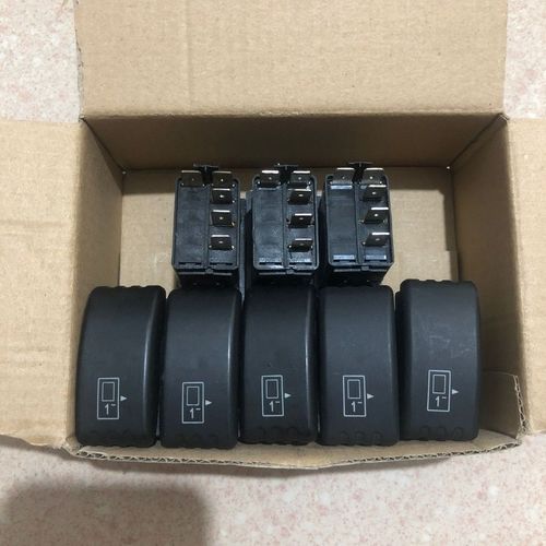 公交车客车车门双向复位翘板开关 回位自动开关按钮开关五插