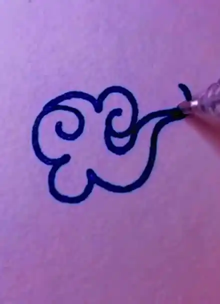 简笔画教学#画筋斗云,翻着跟头去梦想旅.