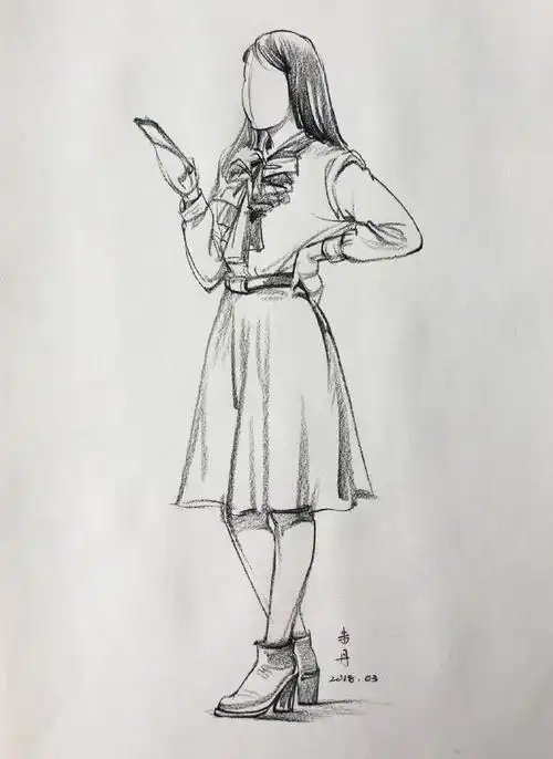 大神级速写人物临摹图,美术生拿去交作业吧(18张)