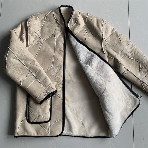 中老年人男士羊皮袄保暖棉袄子羊皮皮毛一体外套宽松真皮内胆羊毛棉服