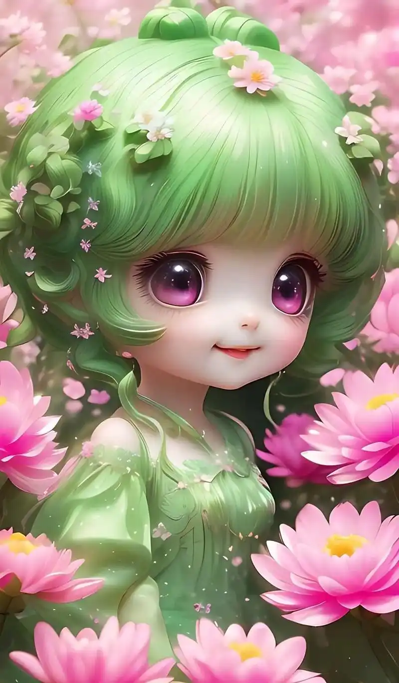 可爱的大眼睛小女孩#抖音图文来了 #ai绘画  - 抖音