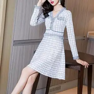 轻奢名媛连衣裙高端大码女装30一35岁春秋装2020年新款洋气欧洲站