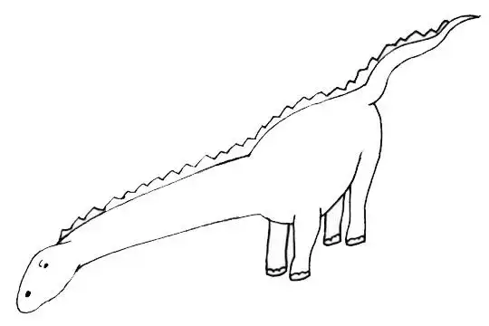 梁龙简笔画恐龙画法步骤步骤图片大全