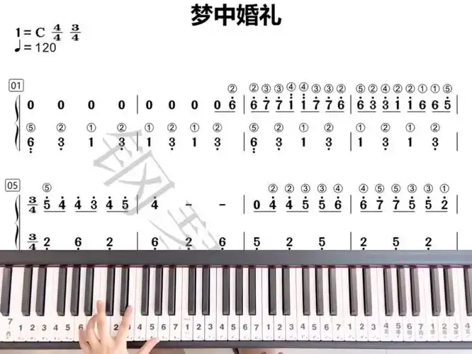 世界名曲《梦中的婚礼》双手简谱钢琴演奏