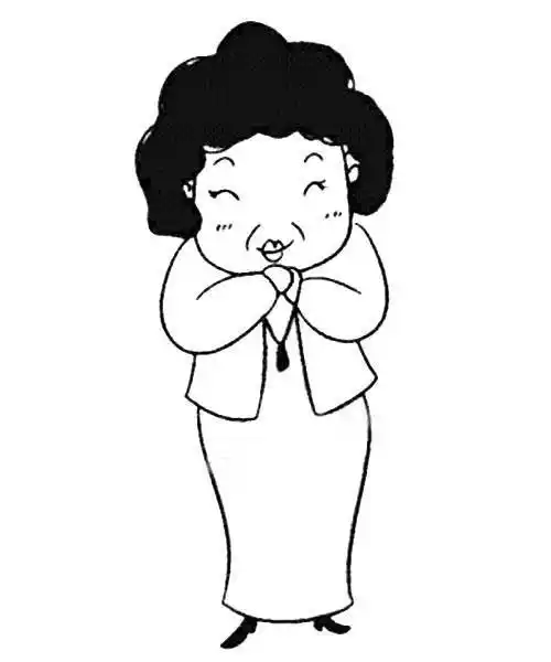 最新奶奶简笔画 奶奶简笔画头像