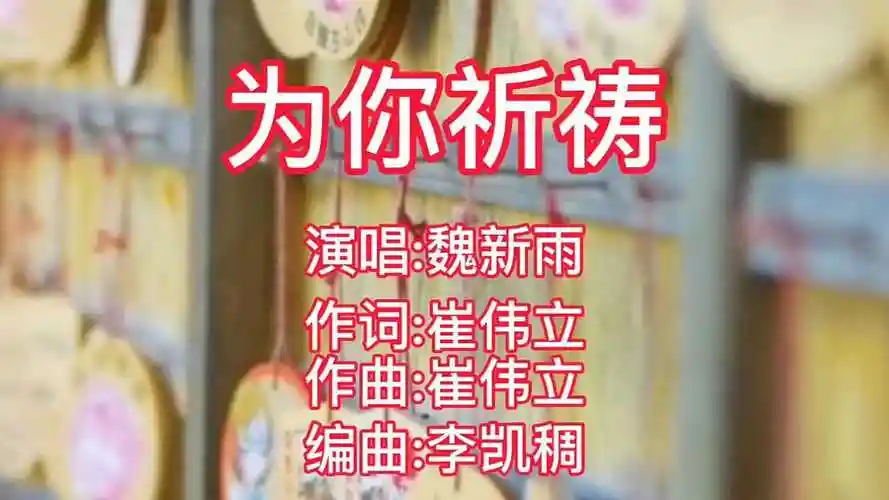 魏新雨这首为你祈祷太好听了我愿一生一世为你祈祷