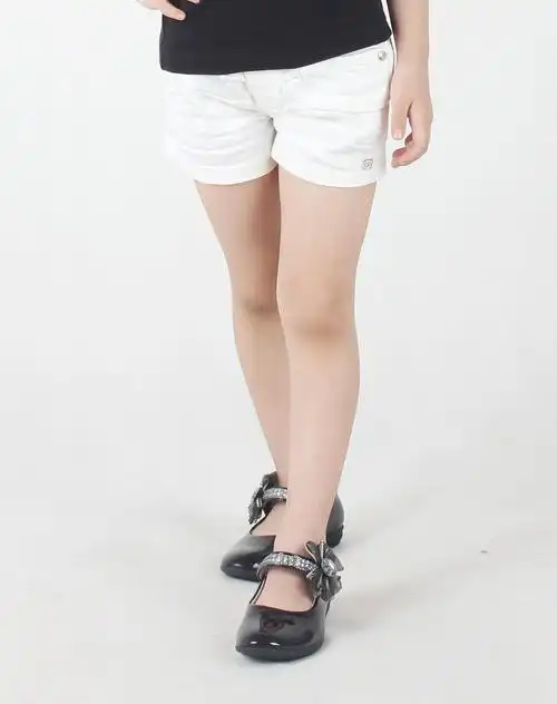 女童白色牛仔短裤薄款夏装