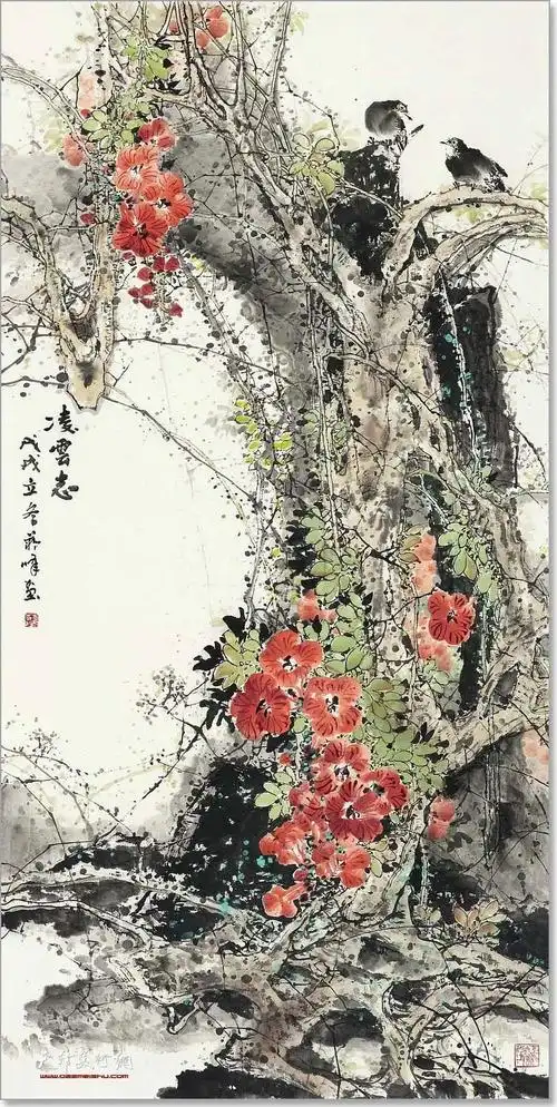 "紫云飘香——蒋峰花鸟画展"将于10月14日在蓟州区美术馆开幕