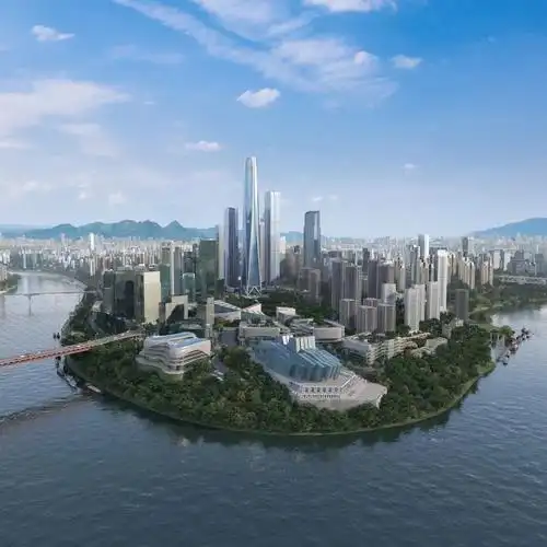 江北嘴国际金融中心长江上游的陆家嘴