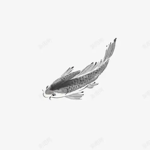 水墨鱼画