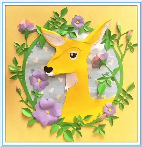 纸浮雕《鹿》