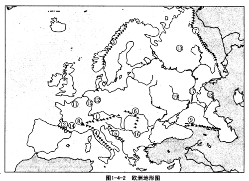 世界地理欧洲和非洲填图学案