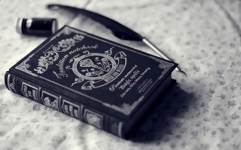 书,黑白映画,黑白,羽毛笔,文艺,意境,岁月静好,静物书壁纸图片