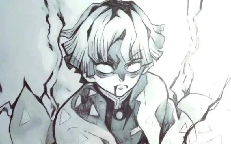 鬼灭之刃手绘我妻善逸集中一点登峰造极