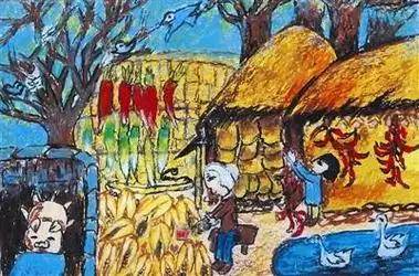 笔画丰收的玉米地简笔画幼儿卡通玉米怎么画简单可爱收玉米儿童简笔画