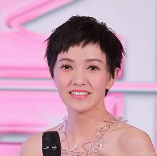 郭采洁短发与一般短发相比较,更加注重发型的整体感.