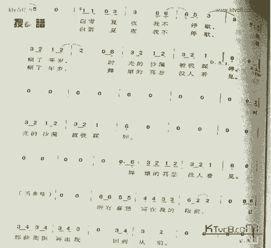 舞娘_歌谱简谱_哆来咪123曲谱网