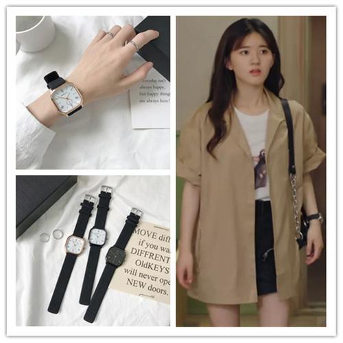 一不小心捡到爱赵露思顾安心凌越同款情侣手表女款小众夏季方形男