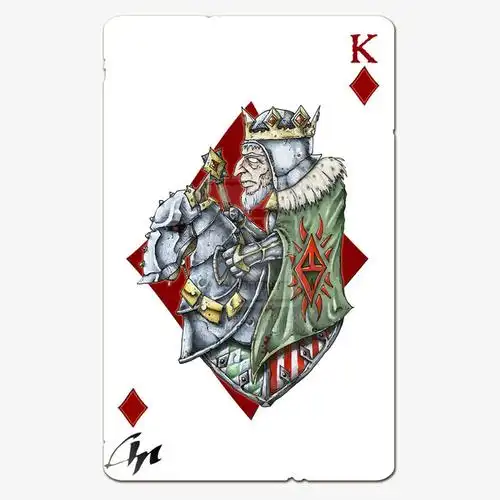 卡通复古方块k扑克王骑马战斗插免抠素材免费下载_觅元素51yuansu.com