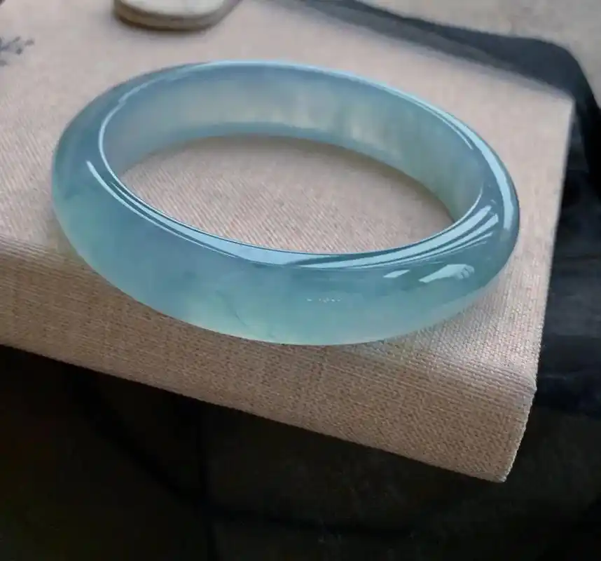 星空蓝 冰蓝牛仔蓝天空蓝翡翠手镯 『银河|||蓝色 - 抖音