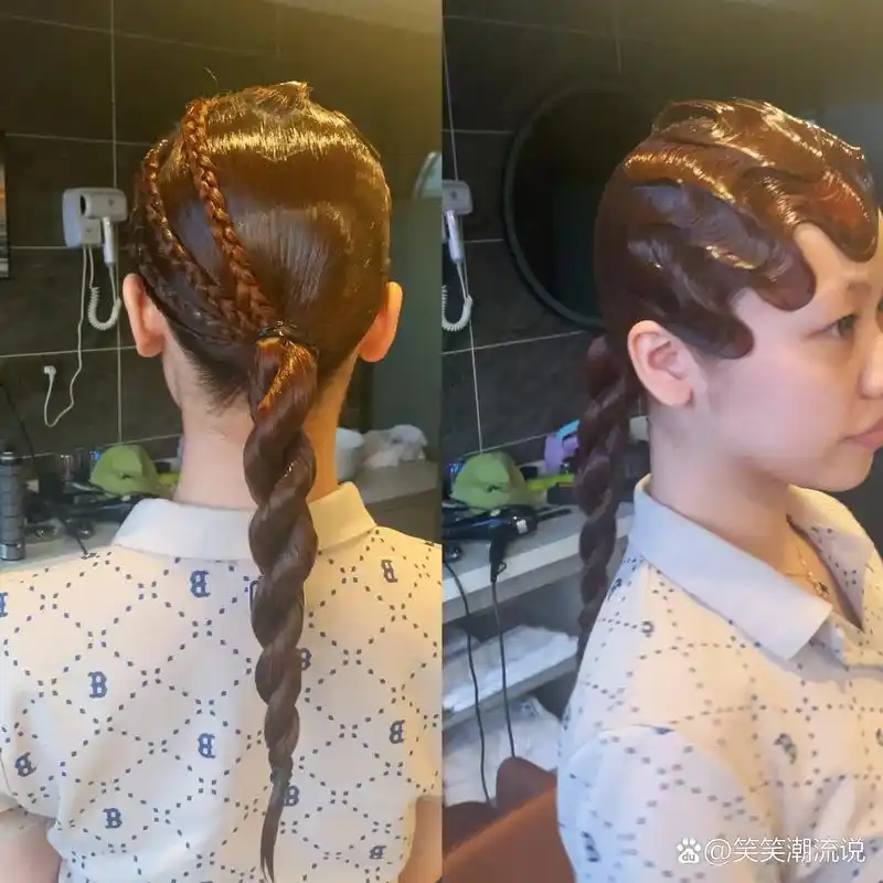 拉丁舞发型分享|编发款 最近大家都很喜欢梳拉丁头的时候加入编发元素
