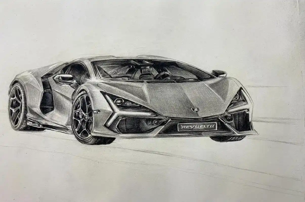 素描 #画画 #手绘 #艺术 #tao大师 今天画个跑车 - 抖音