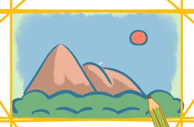 山简笔画的颜色