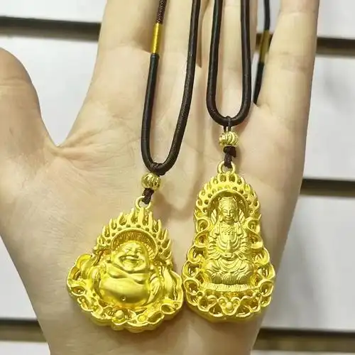黄金佛吊坠