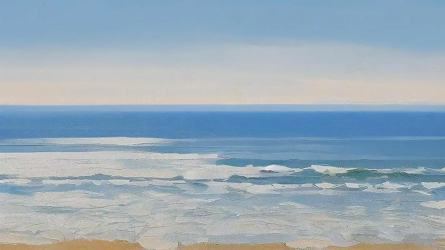 蓝色大海壁纸🌊,感受海边的宁静🍃