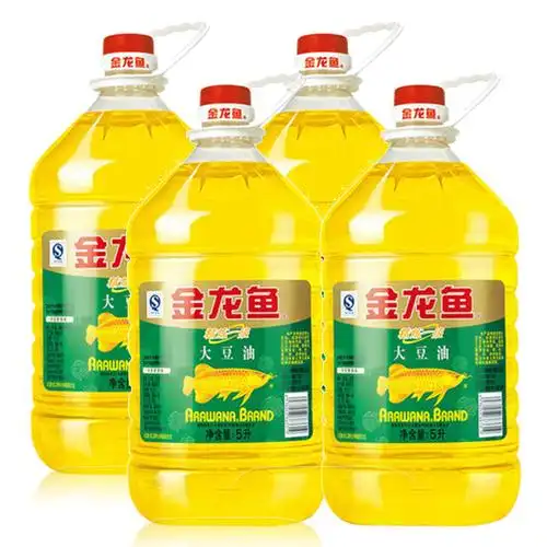 金龙鱼精炼一级大豆油5l x4瓶 共20l 包邮 清澈透明科学工艺