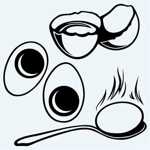 煮蛋_早餐_隔绝_蓝色背景_背景_图片大全—全景创意图库(quanjing.