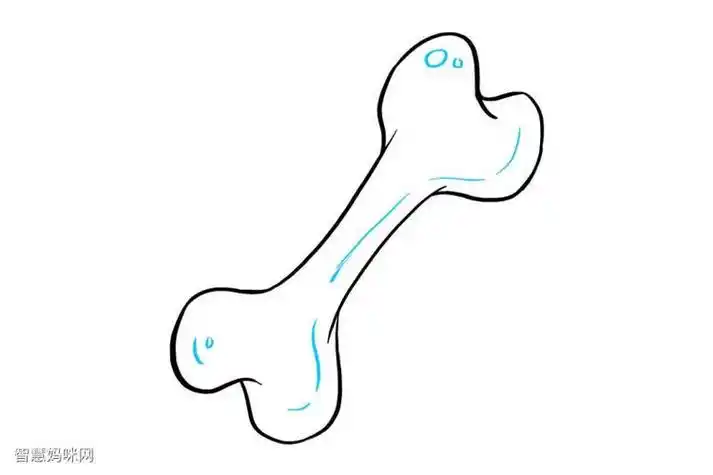 狗骨头简笔画 狗骨头简笔画彩色
