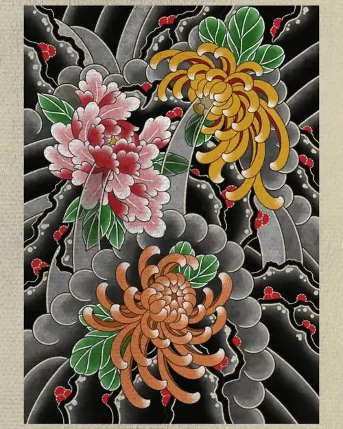 太原纹身日式老传统纹身手稿分享