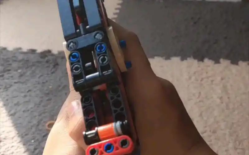 乐高反吹半原创回膛皮筋枪