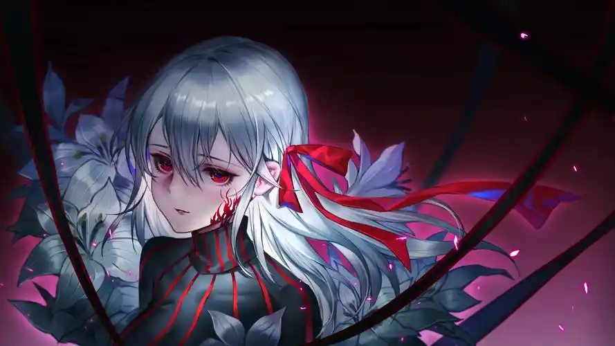 暗黑画风动漫美女桌面壁纸