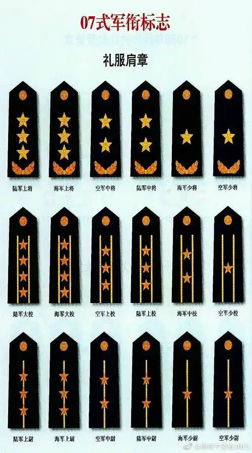 (二)88式军衔标志