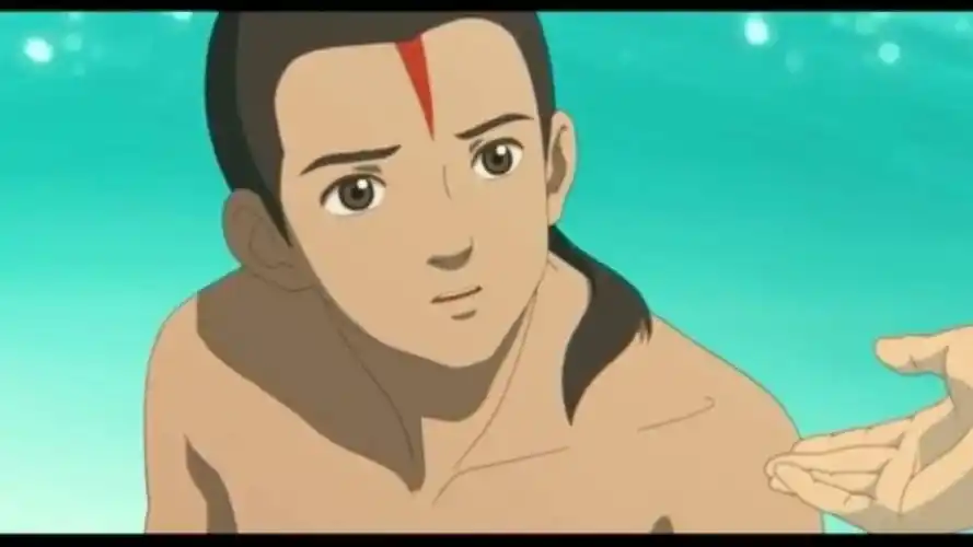 大鱼海棠鲲和椿历尽千辛万苦终于到达人间在海滩上相见